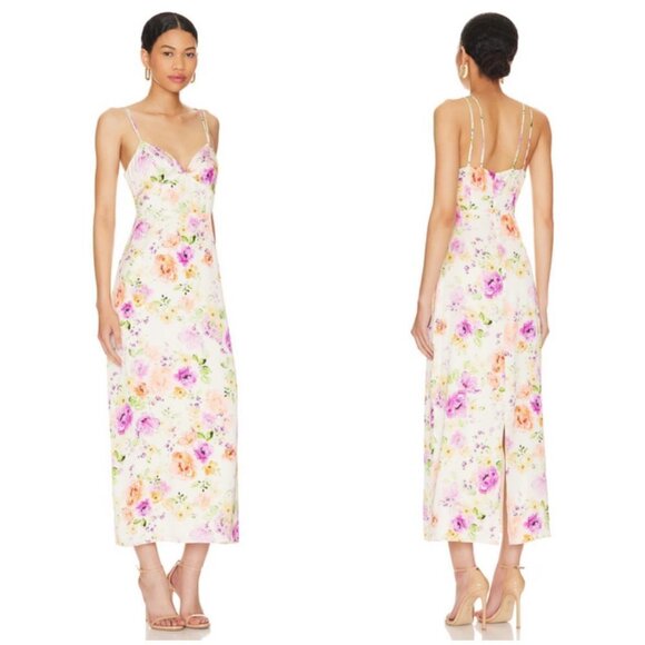 💕FAVORITE DAUGHTER💕 The Rosemary Slip Dress ~ Oahu Floral Print 10 NWT - Picture 5 of 15
